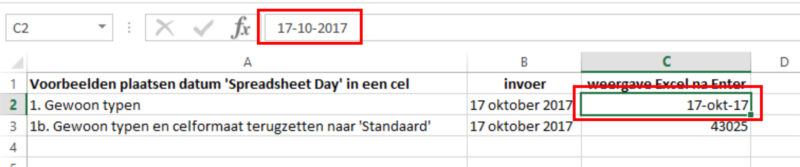 Hoe doe je dat in Excel Datum 01